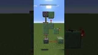 2x1 Slim Piston Door #minecraft #tutorial #redstone #doors #pistons #shorts