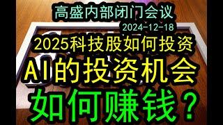 高盛闭门会议：2025年投资的赚钱机会在哪？科技股的赚钱机会（2024-12-18）半导体行业的机会和风险、AI人工智能的机会和风险，普通人如何才能明年赚到钱？#中国经济