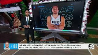  LUKA DONCIC SUFFERS LEFT CALF STRAIN  Shams Charania reports ️ | NBA Countdown