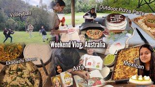 WEEKEND WITH US| Sisters Pizza production*Family dinners, Paintings, Sports* #vlog #australia #4k