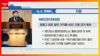 HDC(012630)... 정몽규 HDC현대산업개발 회장, HDC 지분 대거 확보_키워드 팩토리 (20220204)