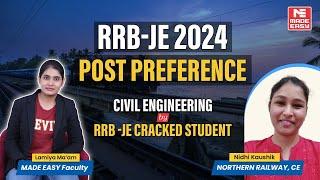 RRB JE 2024: Post Preferences | Expert Insights with Lamiya Mam