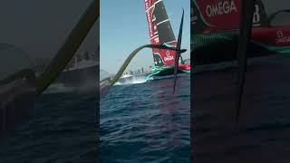 High Mode engaged  Emirates Team New Zealand make the pass on leg 3 to take the lead!