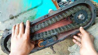 Rotary tiller shaft fitting.|Power tiller Rotary blade shaft install.