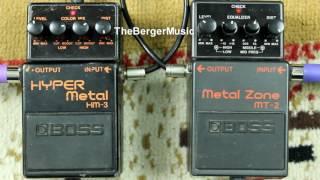 BOSS Metal Zone MT-2 vs BOSS HYPER Metal HM-3 pedal comparison