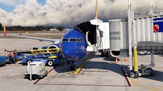 Southwest 737-800 ULTRA Realistic BNA to TPA Full Flight | BEAUTIFUL Graphics In 4K