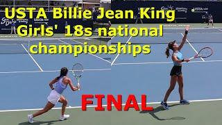 USTA girls' 18 national championships  Valerie Glozman vs Iva Jovic  USTA tennis 2024 