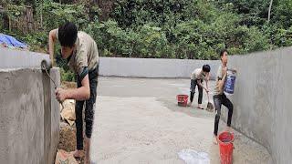 Orphan boy: Cementing his fish tank