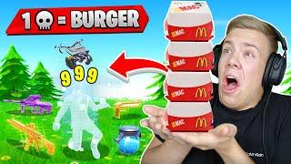 ich bestelle 1 BURGER für JEDEN KILL den wir machen