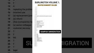 BURLINGTON VOLUME 1. Test-1 Braxton community college reading answers || SUMPUN IMMIGRATION
