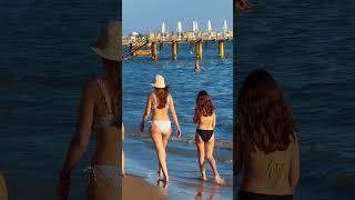 Sunny Day Vacation Walking on Hot Sands With Blue Sea - Waves And Sand️ #sea #beach #relaxing