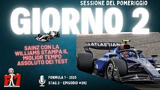 Sainz con la Williams stampa il miglior tempo assoluto finora