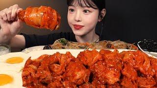 Spicy Braised Pork Short Ribs and Kimchi Mukbang ASMR