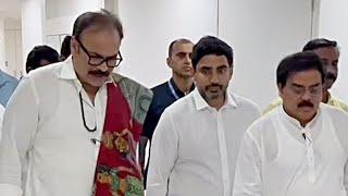 Naga Babu, Nara Lokesh and Nadendla Manohar Visuals | Naga Babu Nomination For MLC | Pawan Kalyan