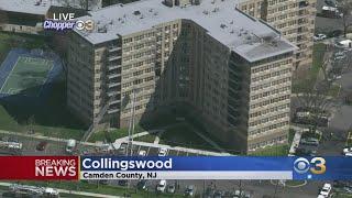 Chopper 3 Over Aftermath Of Fire At Apartment Complex In Collingswood, New Jersey