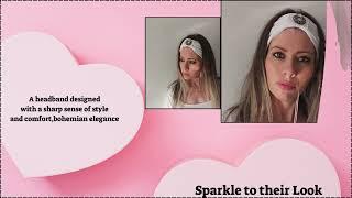 White Glitter Headband Sparkle and Shine Ideal for Parties and Events