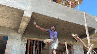 Techniques of Plastering_Ceiling Roof Plastering Accurately with cement|Ceiling Plasteting Method