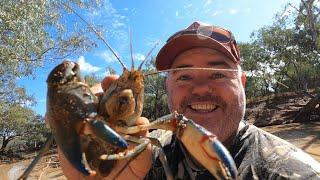 Catching Yabbies in May in Outback Queensland