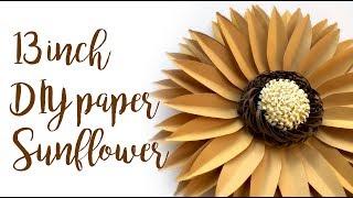 13 inch DIY paper sun flower tutorial