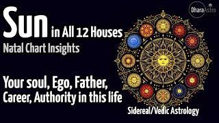 Sun in Different Houses | Birth Chart | Vedic Astrology Predictions #siderealastrology #astrology