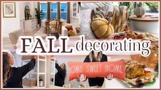 DECORATING FOR AUTUMN | fall decor ideas, cozy seasonal touches , pumpkin pull-apart bread recipe