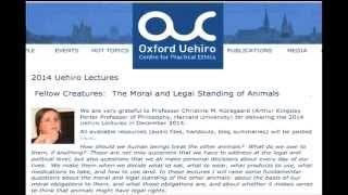 Uehiro Lectures 2014 (lecture 1)--Christine Korsgaard, Harvard University (Audio only)