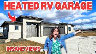  TOUR a HUGE HOME Near Boise, ID with RV Garage and CRAZY VIEWS! [Shawdow Mountian Homes Meridian]