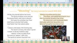 "Weaving" by Lucy Larcom