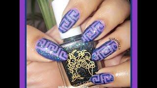 Krizia nail polish saphira : Angel nail studio Greek vinyls tutorial.