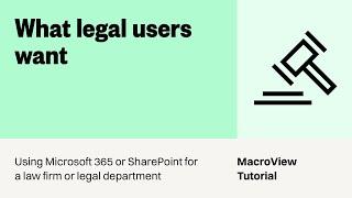 Using Office 365 and SharePoint Online to manage documents for a Law Firm or Legal Department