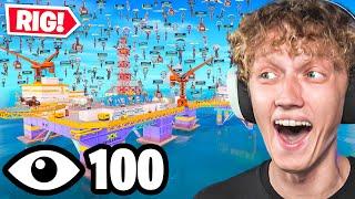 I Got 100 Players To Land At THE RIG In Chapter 2 Remix! (Stacked Tournament)