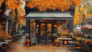 Captivating Fall Jazz Music ~ Dreamy Ambience w/ Autumn Morning Jazz & Falling Maple Leaf for Relief