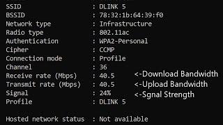 How to check WiFi signal strength and Bandwidth using Command Prompt (CMD)