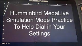 Humminbird Helix MegaLive Simulation Mode Practice To Help Dial in Your Settings