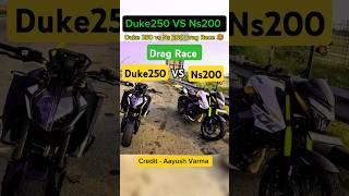 duke 250 vs ns 200 drag race | 2025 model #duke250 #ns200 #dragrace #bikerace #motovlog #shortvideo