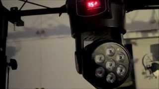 Mini LED moving head wash review. 7 x 10W RGBW CREE LED