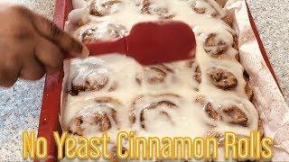 The Best Homemade NO YEAST Cinnamon Rolls You Can Make EVER!!