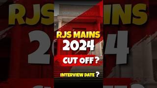 RJS Mains 2024 Cut Off