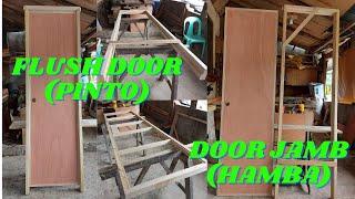 Paano  gumawa ng hamba | DOOR JAMB | at pinto | FLUSH DOOR