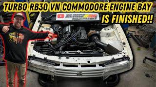 I FINALLY finished my TURBO RB30 VN COMMODORE engine bay! Oil catch can and fuel system complete.