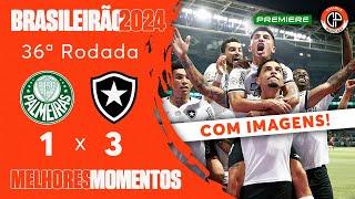 PALMEIRAS 1 X 3 BOTAFOGO - MELHORES MOMENTOS COM IMAGENS - BRASILEIRÃO 2024