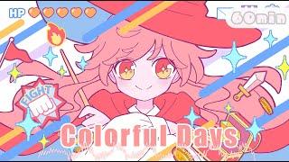 【フリーBGM 60min】『Colorful Days』心地よいコミカル【配信・kawaii・明るい】