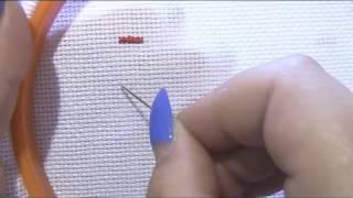 Вышивка крестом. Закрепление нити при вышивке крестом.
