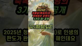 2025년 청룡살로 축복받은 운명의 3가지띠! #운세 #2025년