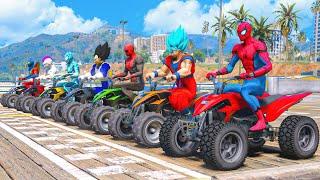 SpiderMan & Superheroes Street Blazer Racing EVENT on Beach Challenge - GTA 5 Mods #1094