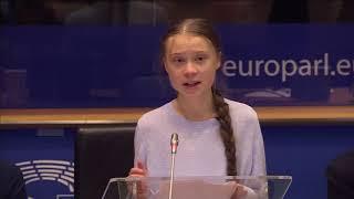 Greta Thunberg speaks in EU parliament