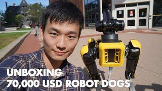 Walking Spot around the campus | Unboxing two 75,000 USD robot dogs from Boston Dynamic