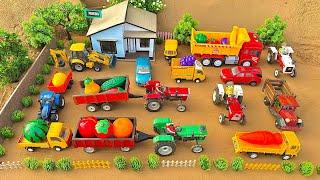 Swaraj tractor fruit transport to the parking | jcb tractor video | jcb