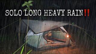 LONG HEAVY RAIN‼️SOLO CAMPING IN LONG HEAVY RAIN‼️