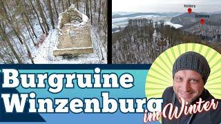 Burg Winzenburg - Burgruine Bergfried von oben - Apenteiche Apenteichquelle - Wandern im Sackwald